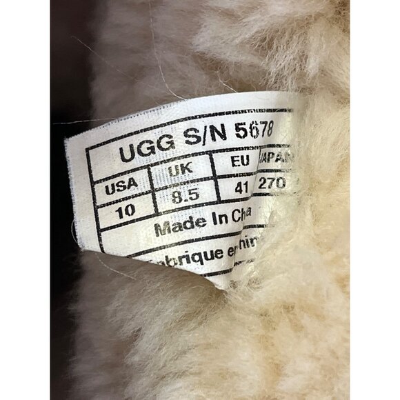 Ugg Australia Women's Brown Leather Mid Calf Boots Size 10 SKU 6105 - Picture 6 of 9